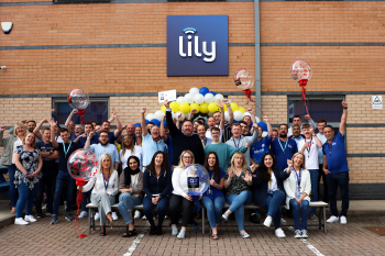 Lily team celebrating being one of the UK's best companies to work for